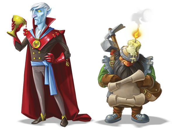New Heroes: Beeble the Dwarf and Regulus the Vampire Noble