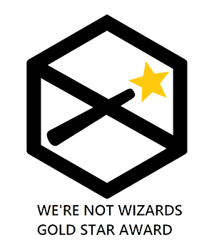 We're Not Wizards Award Gold Star Award